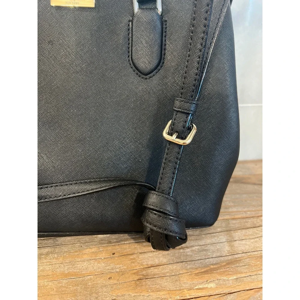 Kate Spade New York Laurel Way Evangelie Black Satchel Crossbody Bag Saffiano‎